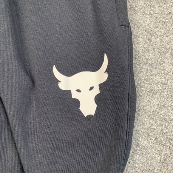 Under Armour Jogger Mens S Small Black Loose Project Rock Terry Active Pants - Picture 6 of 12